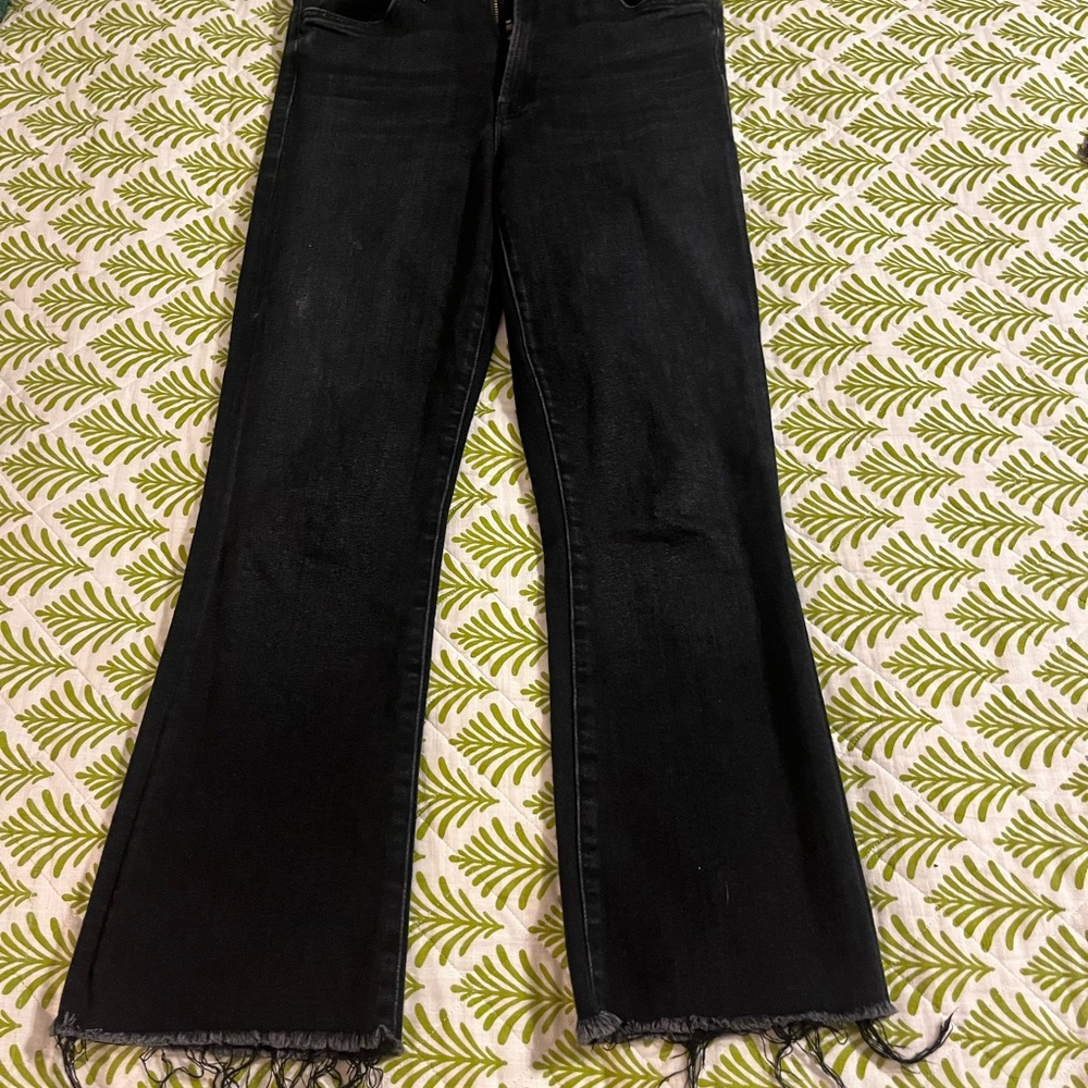 MOTHER Black Flare Jeans